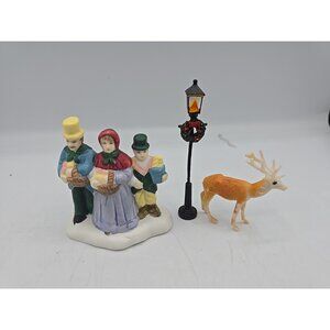 Lemax Christmas Village Scene People Figurine Police Dogs Puppy Deer Kids
